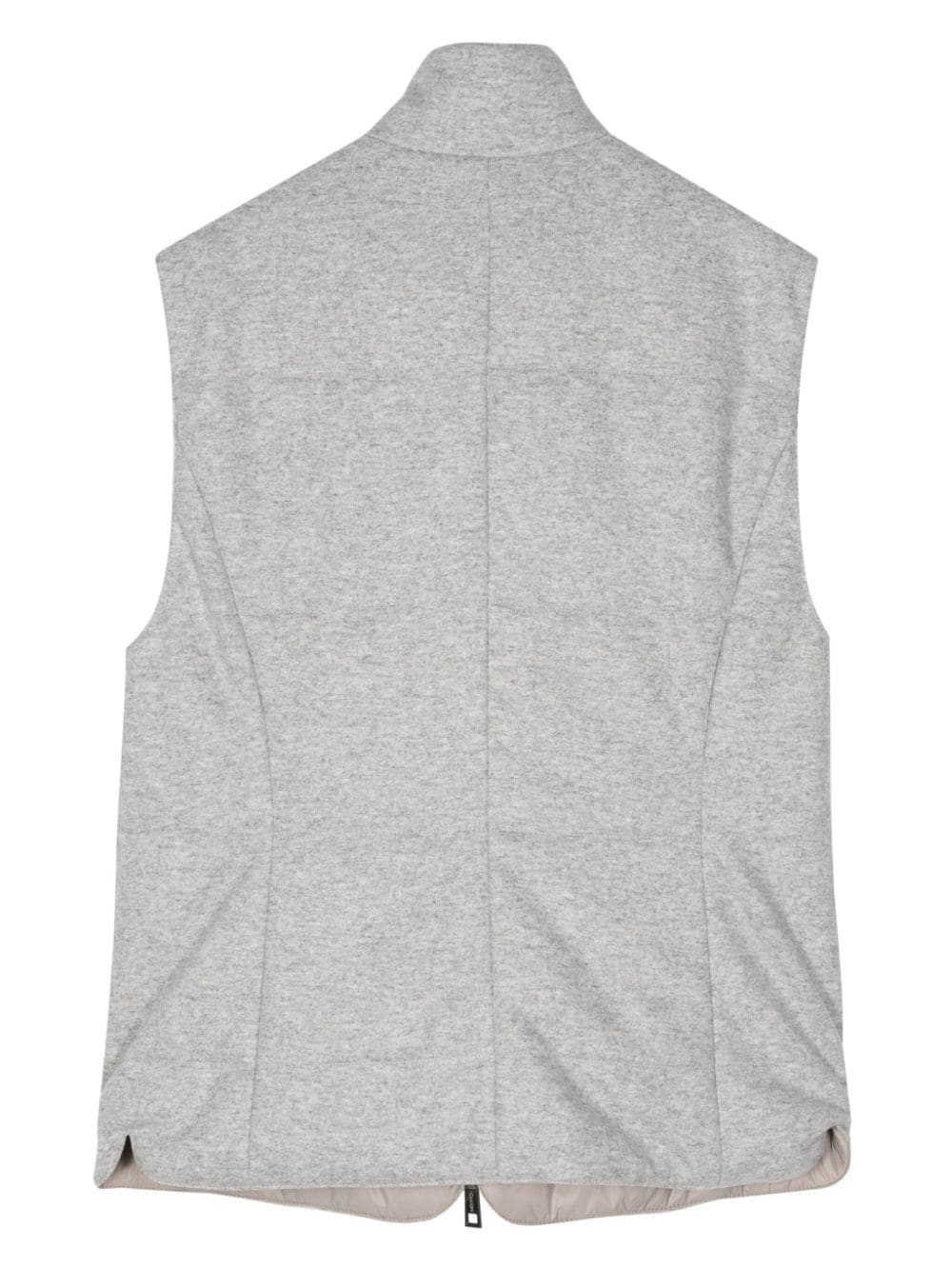 Shop Cruciani Zip-up Padded Gilet In Grey