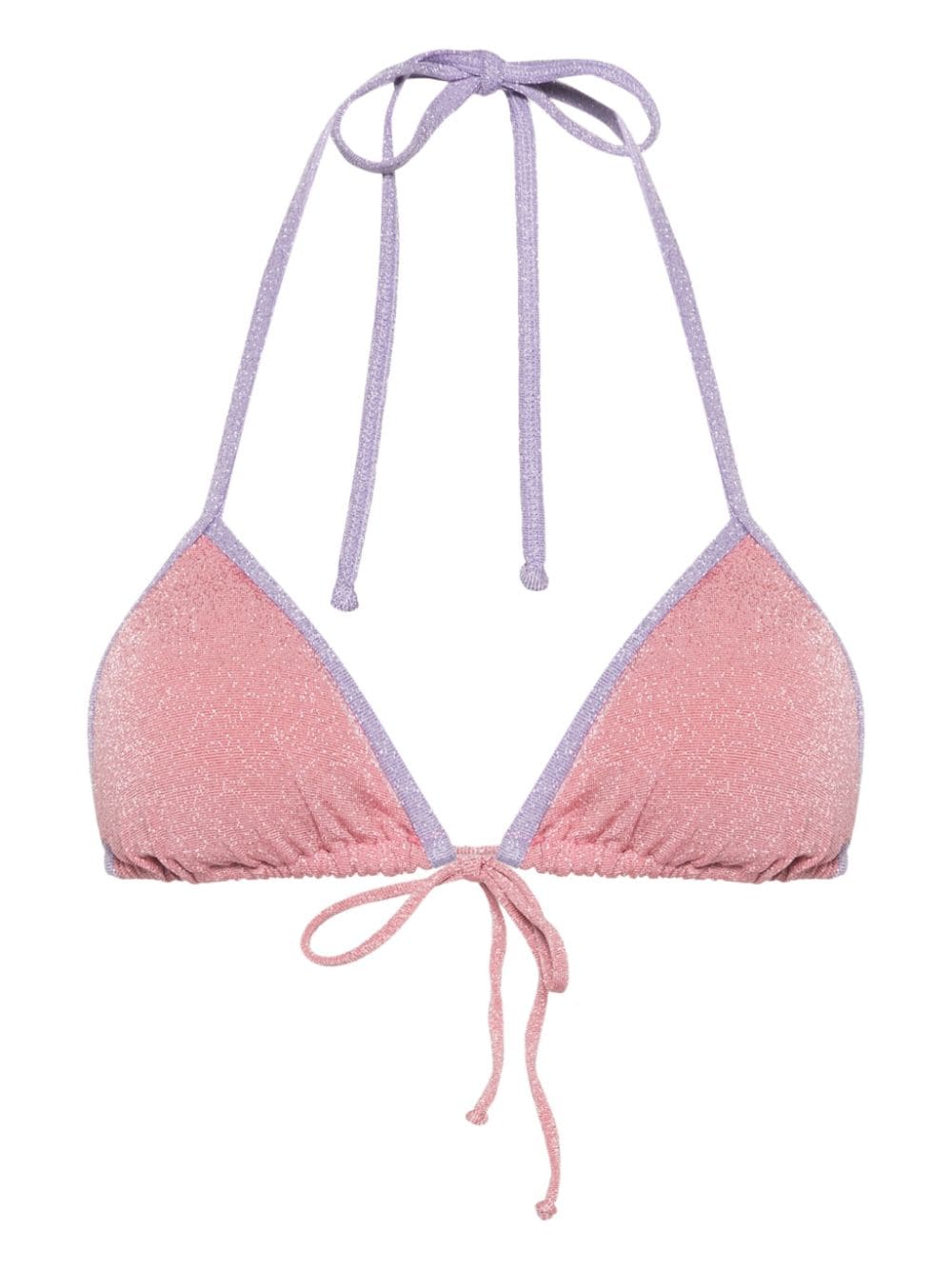 Mc2 Saint Barth Leah Triangle Bikini Top In Pink