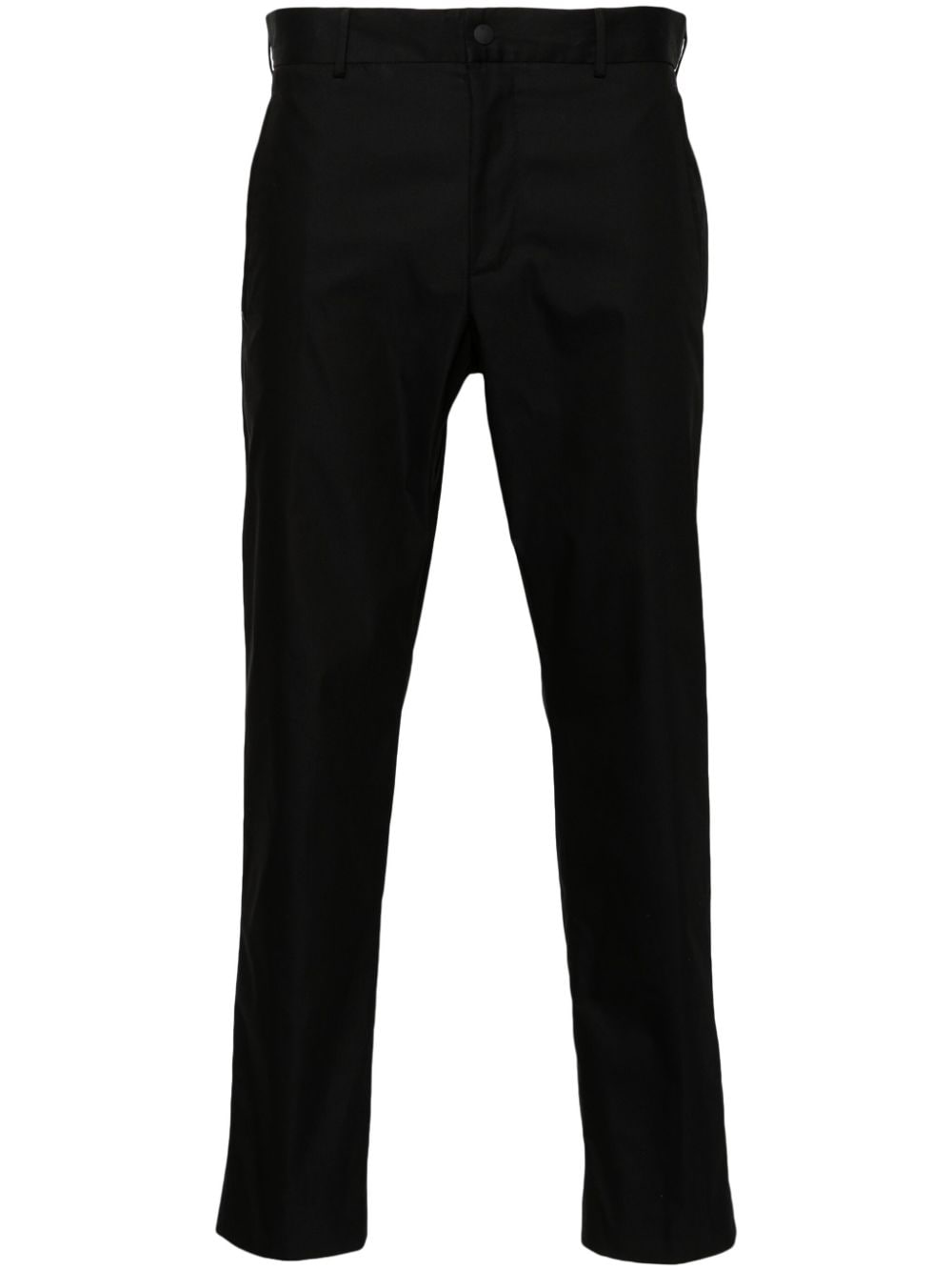 Pt Torino Low-rise Tapered Trousers In Black