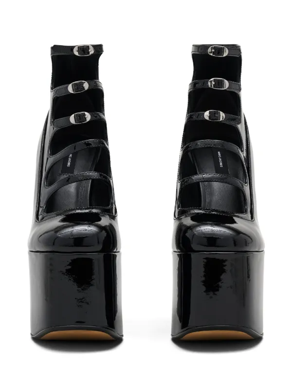 ★エレガント★ MARC JACOBS The Patent Leather Kiki ヒール Kiki patent leather platform ankle boots in black - Marc