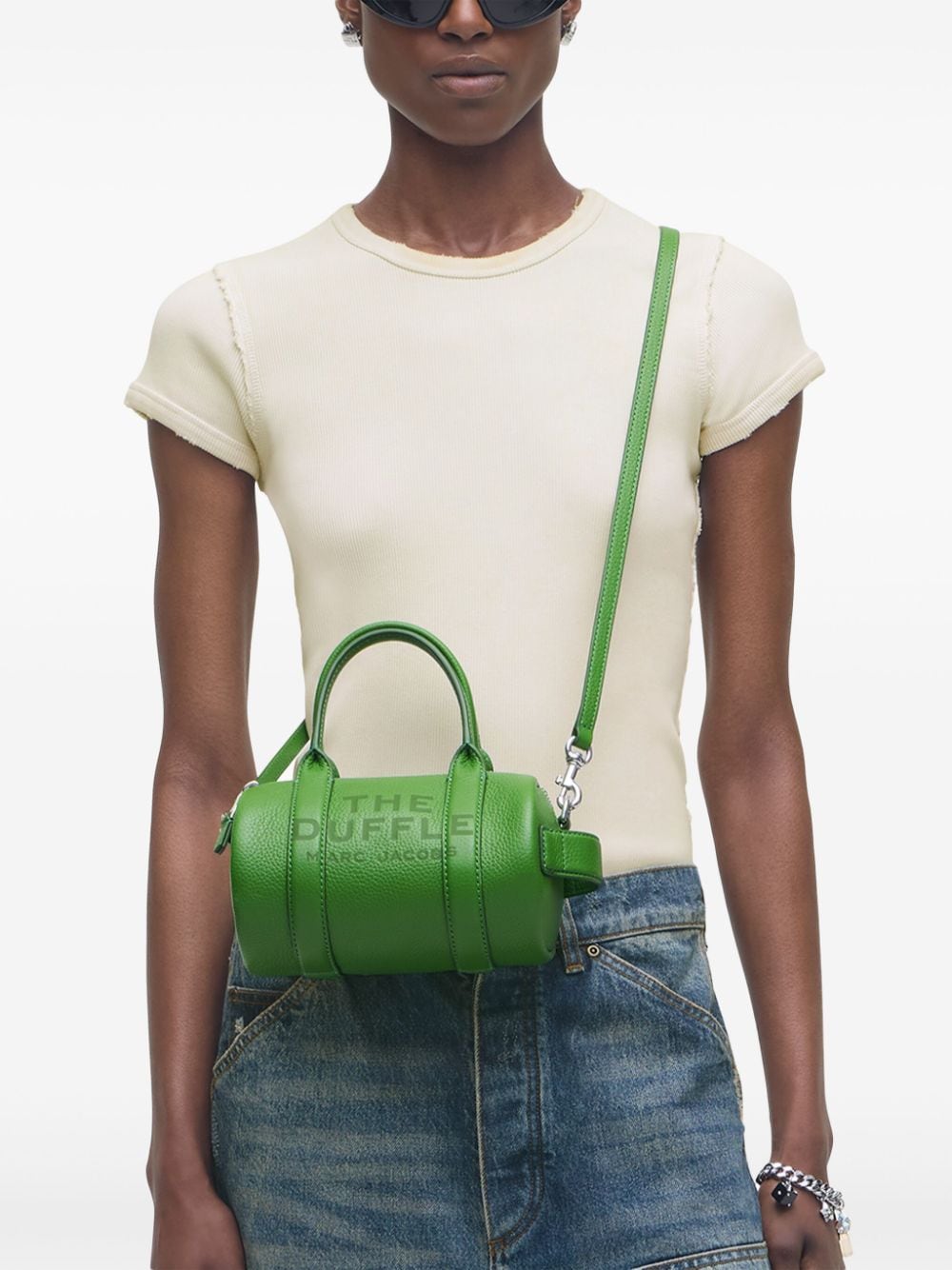 Marc Jacobs The Leather Mini Duffle tas - Groen