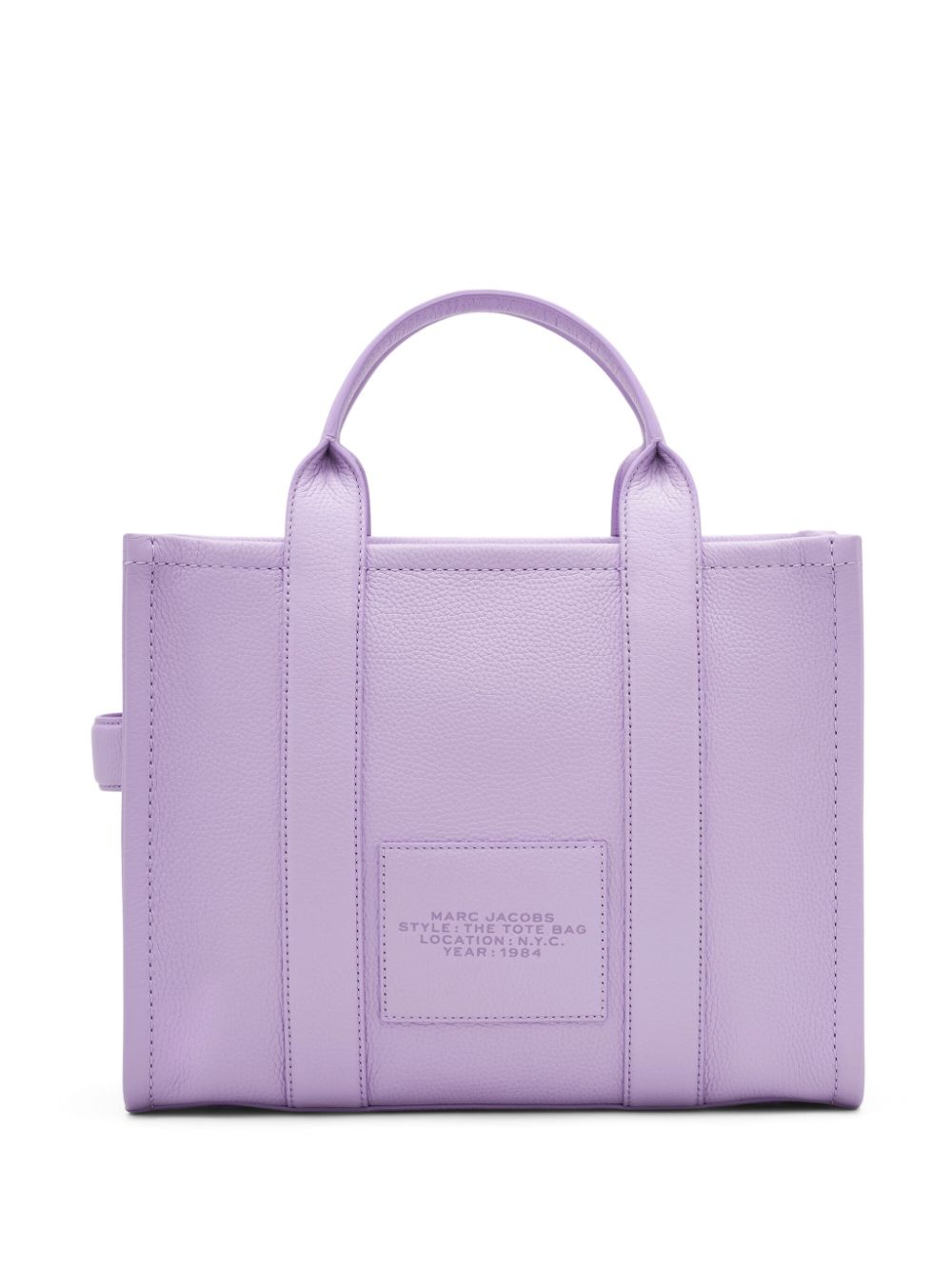 Shop Marc Jacobs The Medium Leather Tote In 紫色