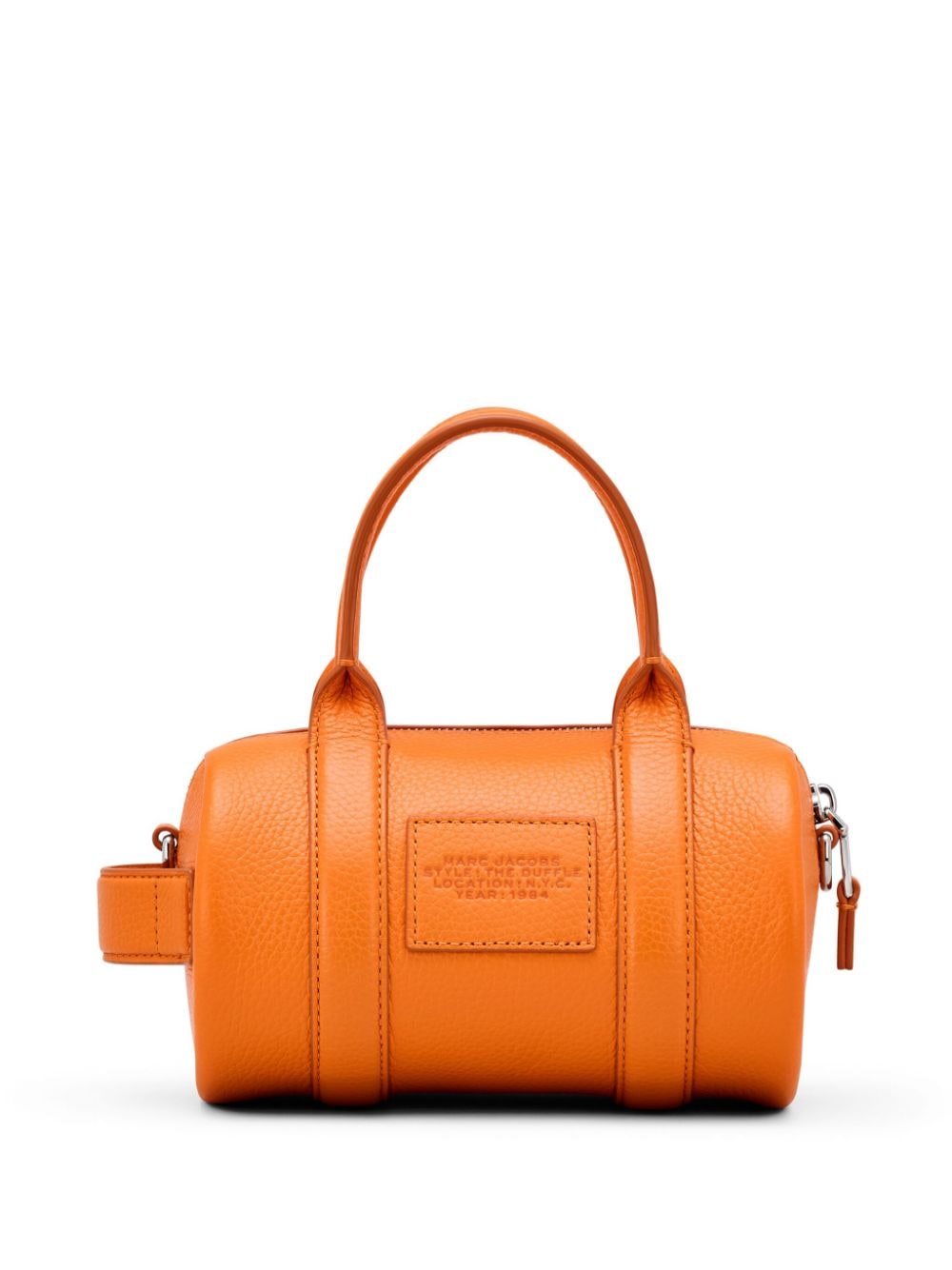 Shop Marc Jacobs The Leather Mini Duffle Bag In 橘色
