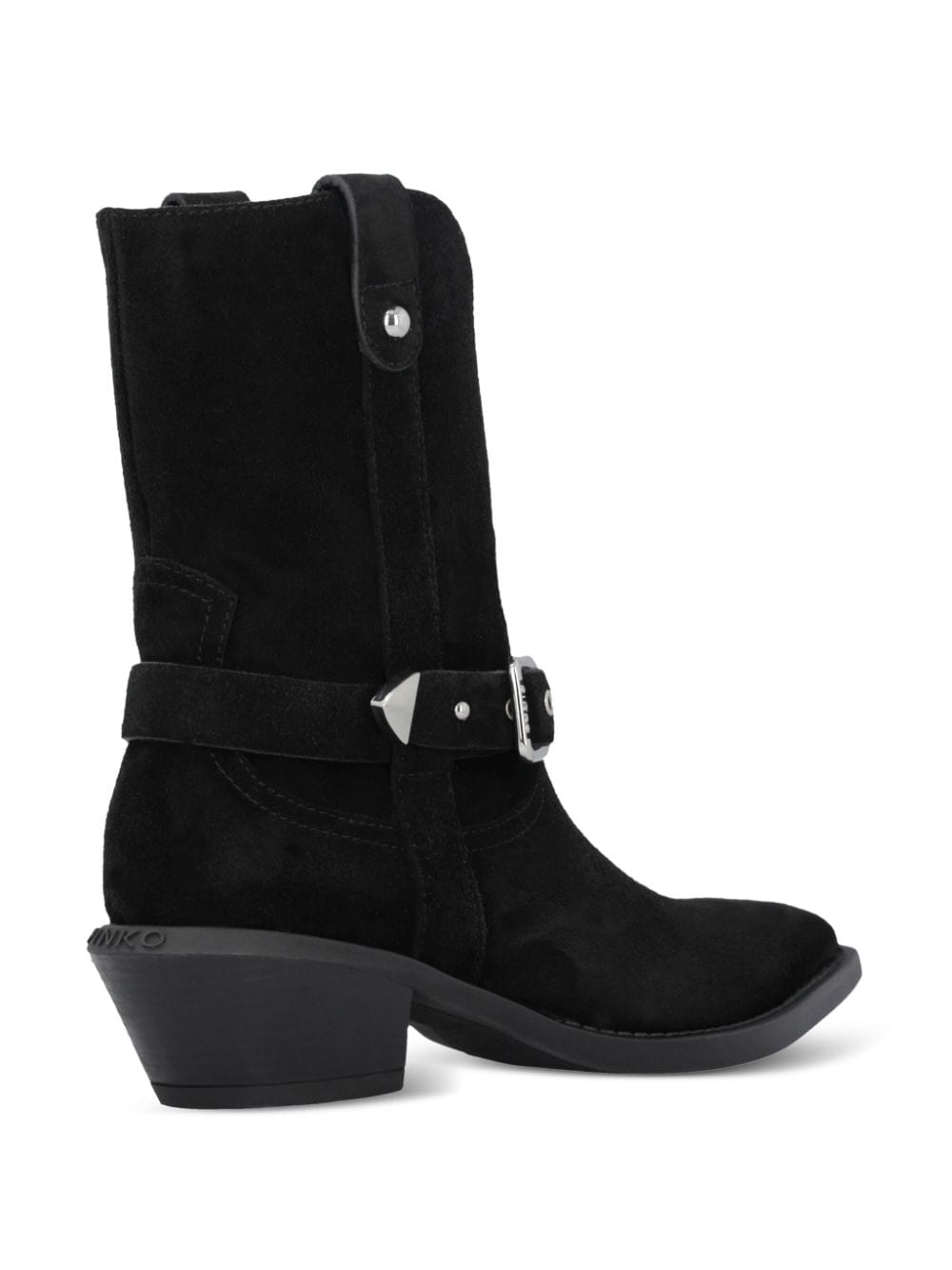 Shop Pinko Tex Suede Ankle Boots In Black