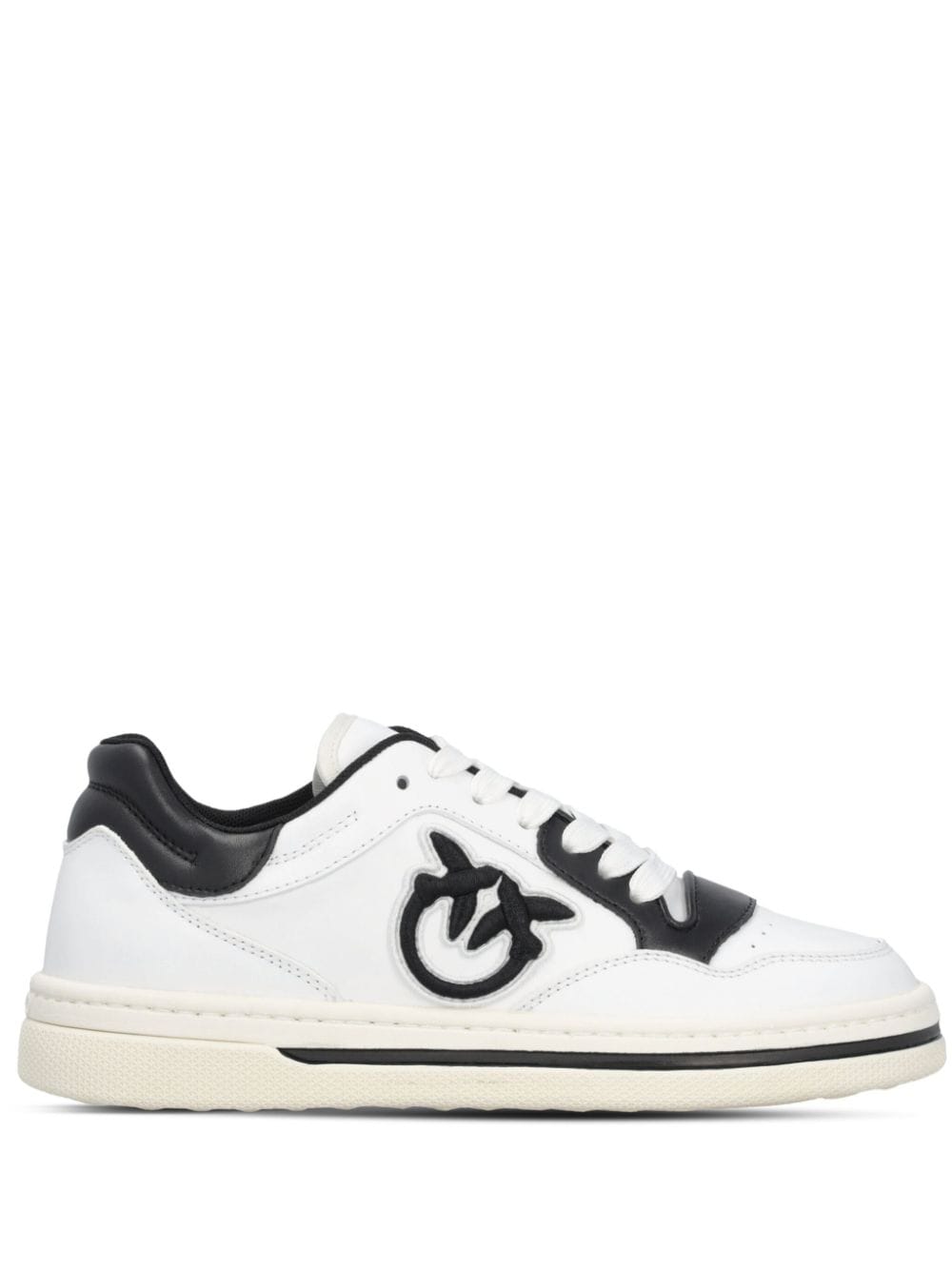 Shop Pinko Mandy 01 Leather Sneakers In White