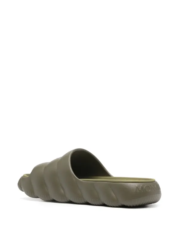 Moncler Lilo embossed-logo Slides | Green | FARFETCH