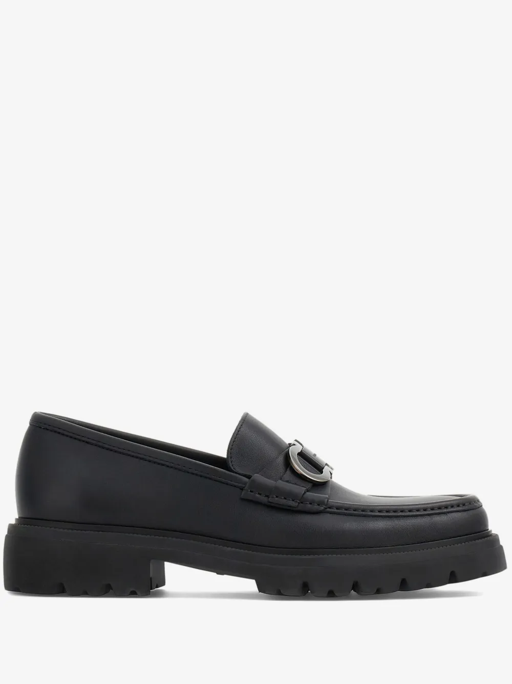 Ferragamo 간치니 버클 가죽 로퍼 | 블랙 | Image 1