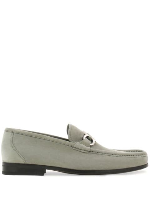 Gancini-plaque leather loafers 