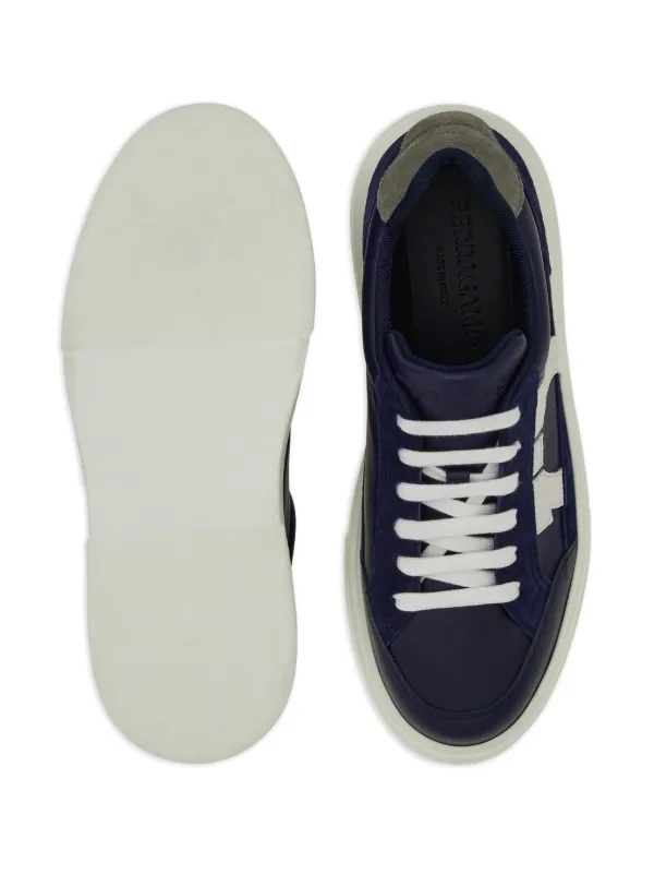 [Salvatore Ferragamo] SNEAKER GANCINI / ガンチーニスニーカー Ferragamo Gancini Leather Sneakers | Blue | FARFETCH