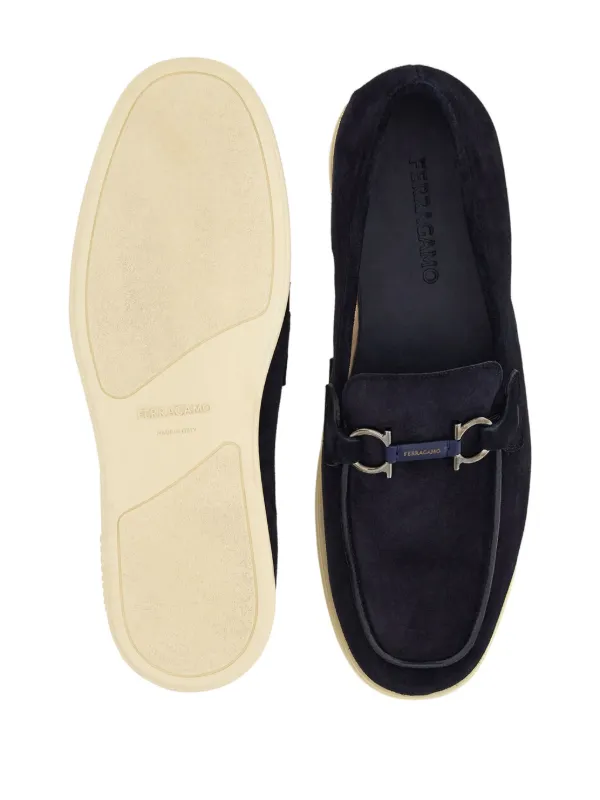 Ferragamo ガンチーニ スエードローファー | ブルー | FARFETCH JP