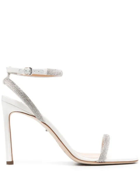 Sergio Rossi 100mm rhinestone-embellished satin sandals