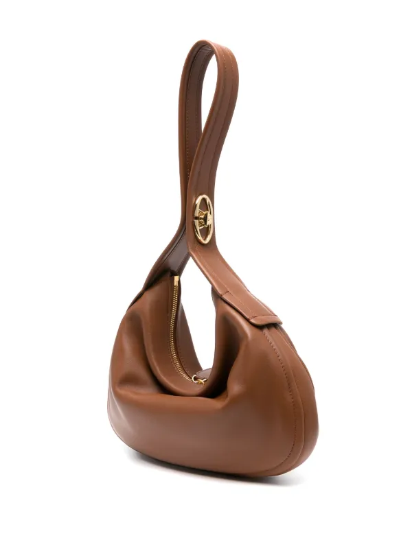【関税&送料込】Valentino Garavani Brown Leather Vlogo Bucke Valentino Garavani VLogo Leather Tote Bag | Brown | FARFETCH JO