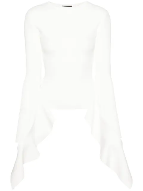 Mugler asymmetric knitted top