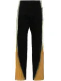 Mugler gradient-effect spiral baggy jeans - Black