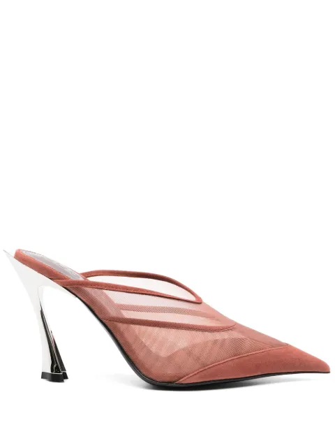 Mugler 95mm mesh mules