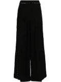 Mugler Hook & Eye wide-leg trousers - Black