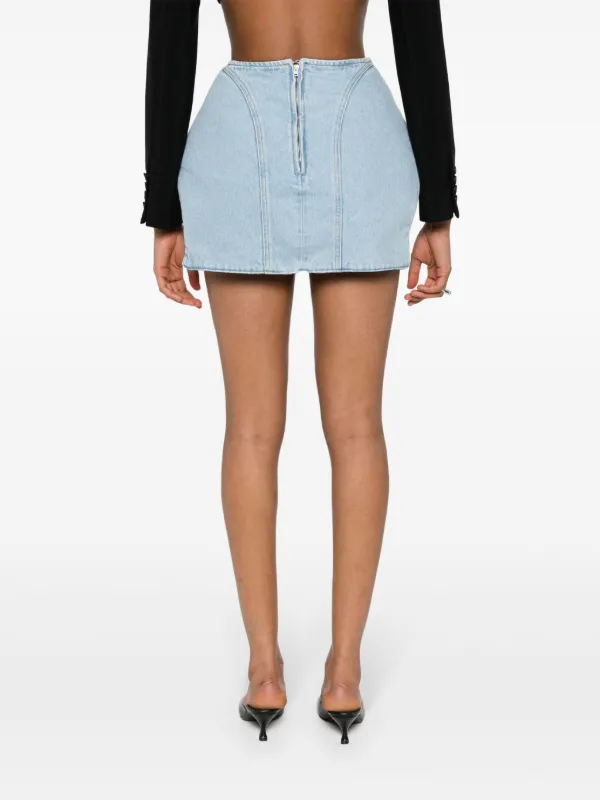 ワンピース MUGLER Women Mid Skirts 24W2RO16291116 6028 BLUE blue spiral denim bustier dress | MUGLER Official Website