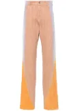 Mugler gradient-effect spiral baggy jeans - Brown