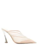 Mugler 95mm mesh mules - Neutrals