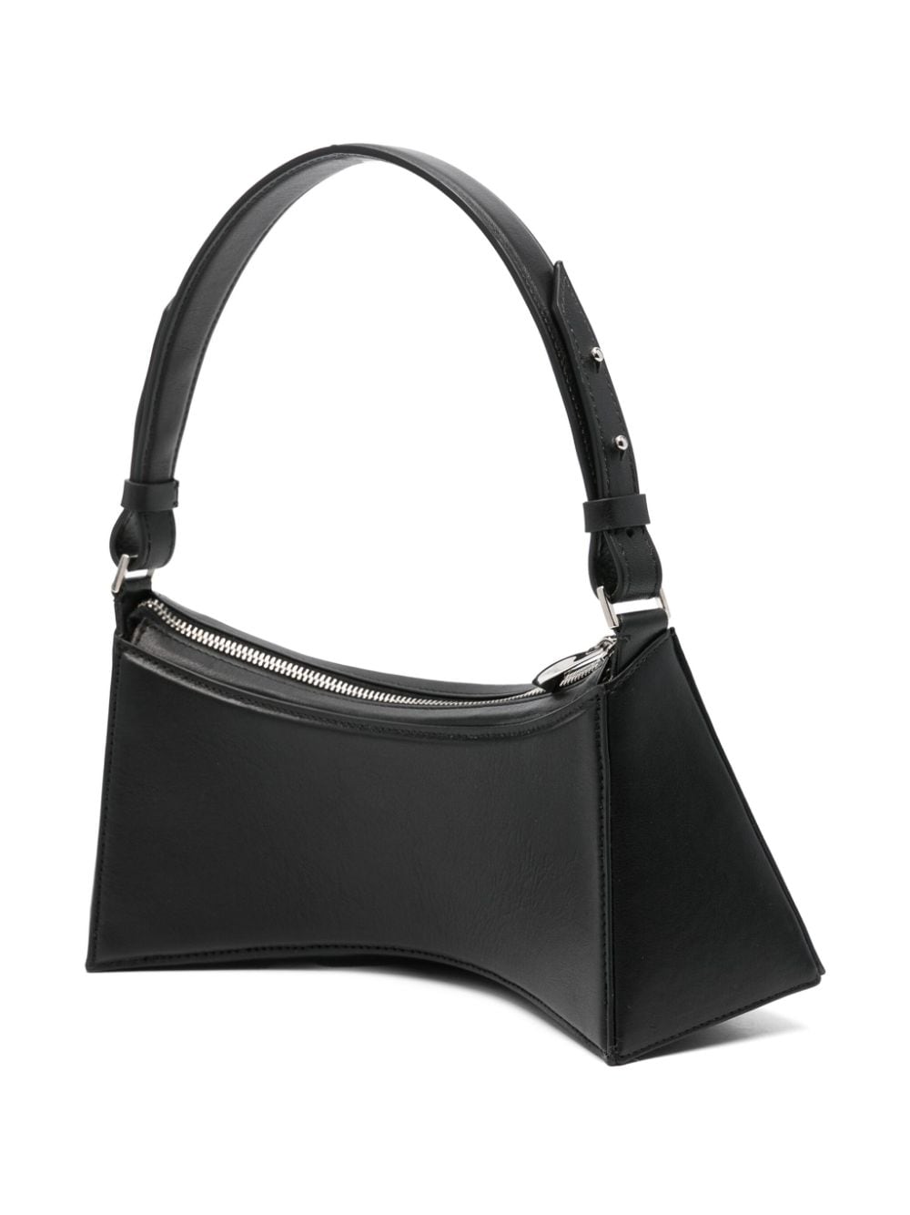 Shop Mugler Zenith Leather Shoulder Bag In Black