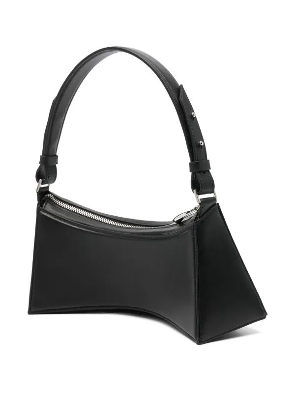 Mugler Zenith Leather Shoulder Bag | Black | FARFETCH