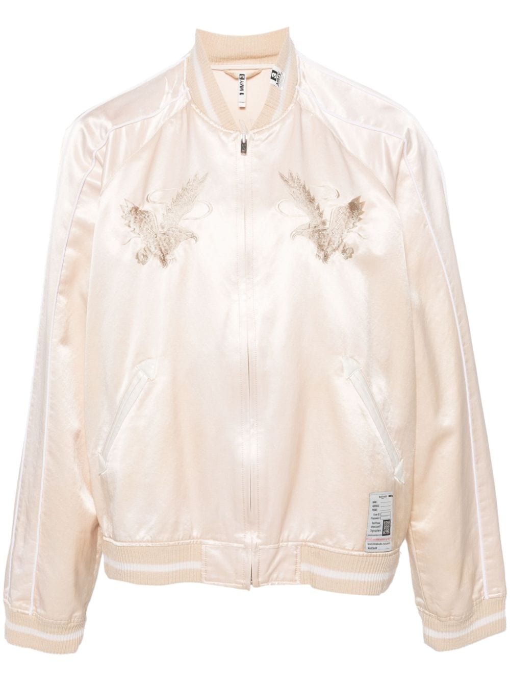 Miharayasuhiro Souvenir Bomberjacke Aus Satin In Nude