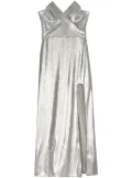 Genny sequined strapless gown - Silver
