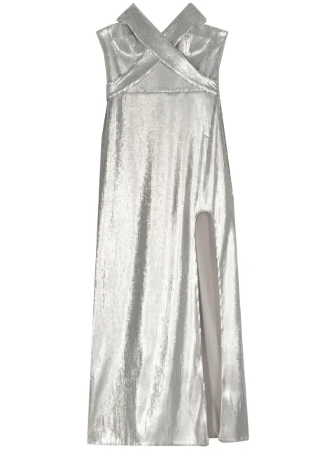 Genny vestido de fiesta strapless con lentejuelas