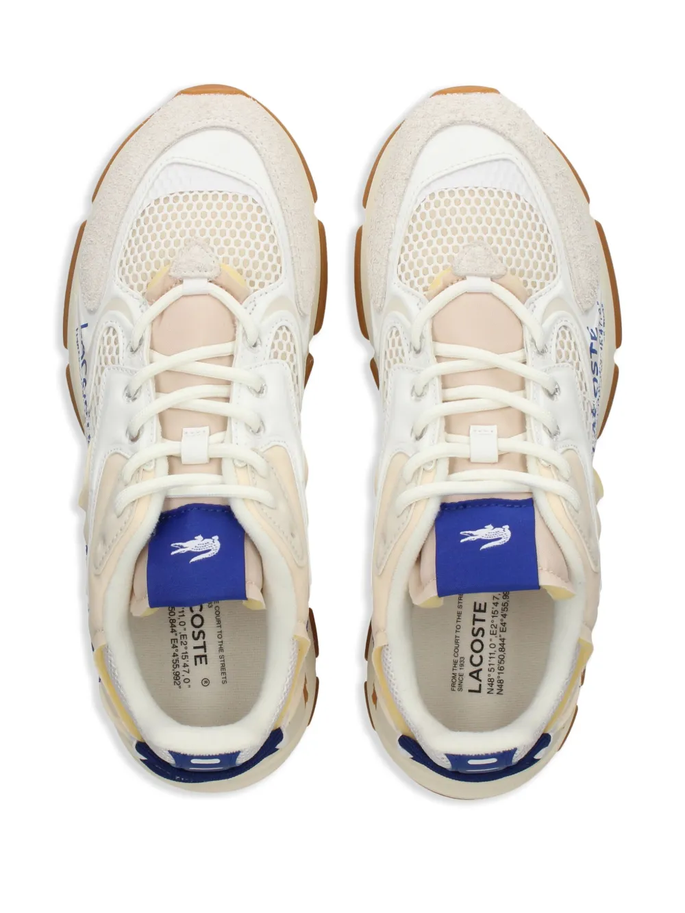 Lacoste L003 Logo-print Sneakers In Neutrals
