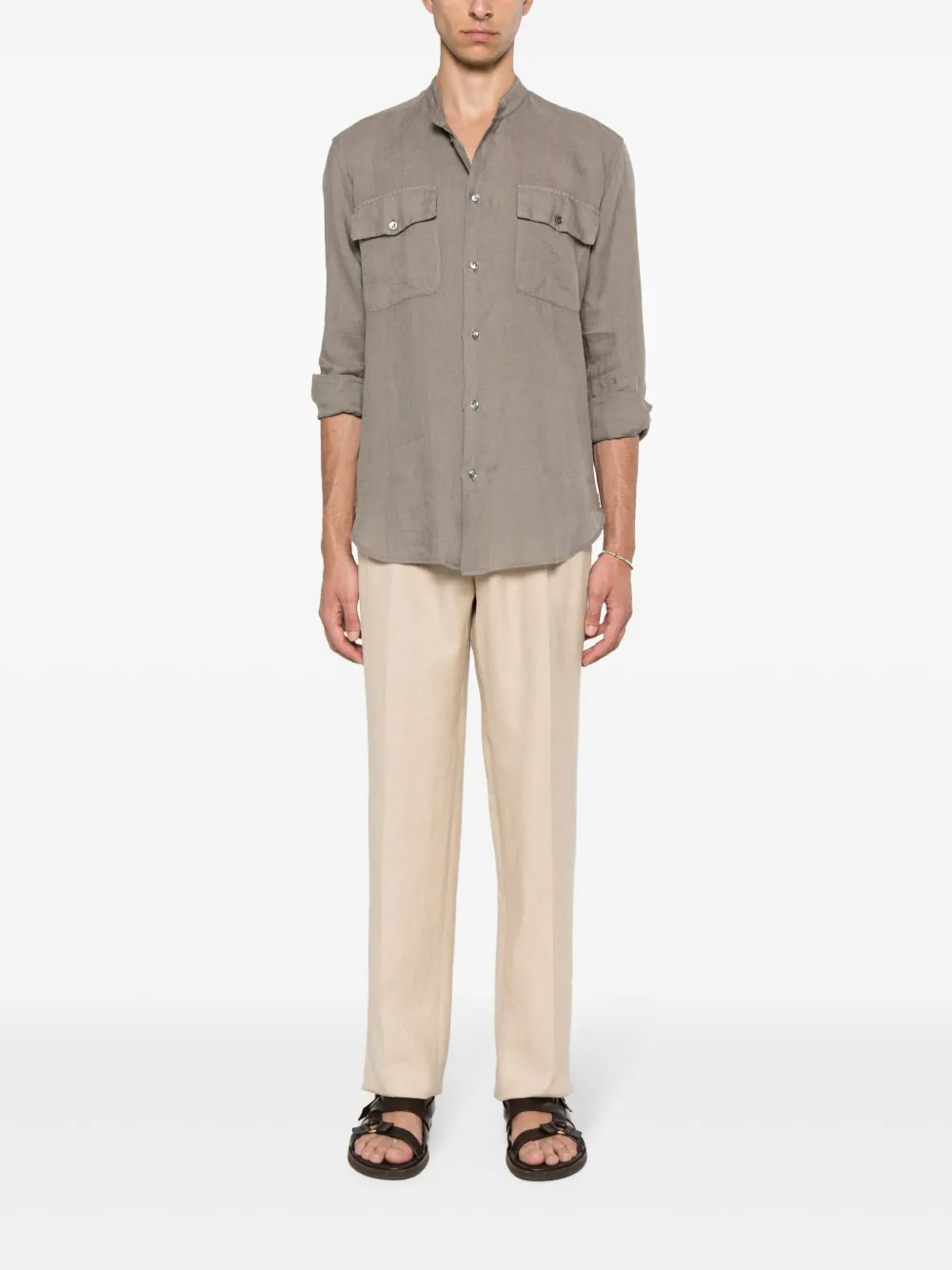 Zegna Pantalon met toelopende pijpen Beige