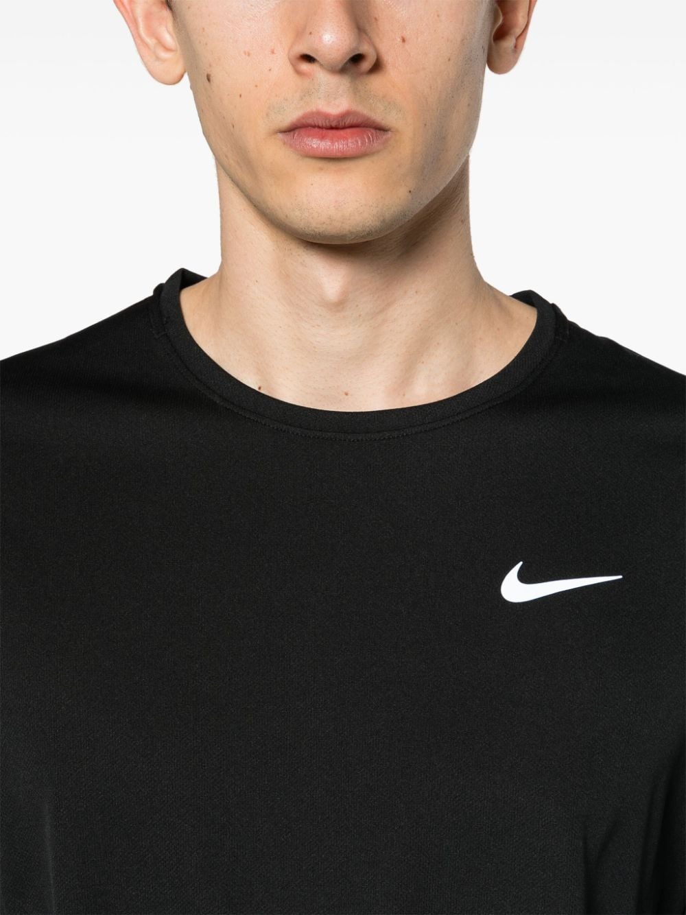 Nike T-shirt met logo en lange mouwen Zwart
