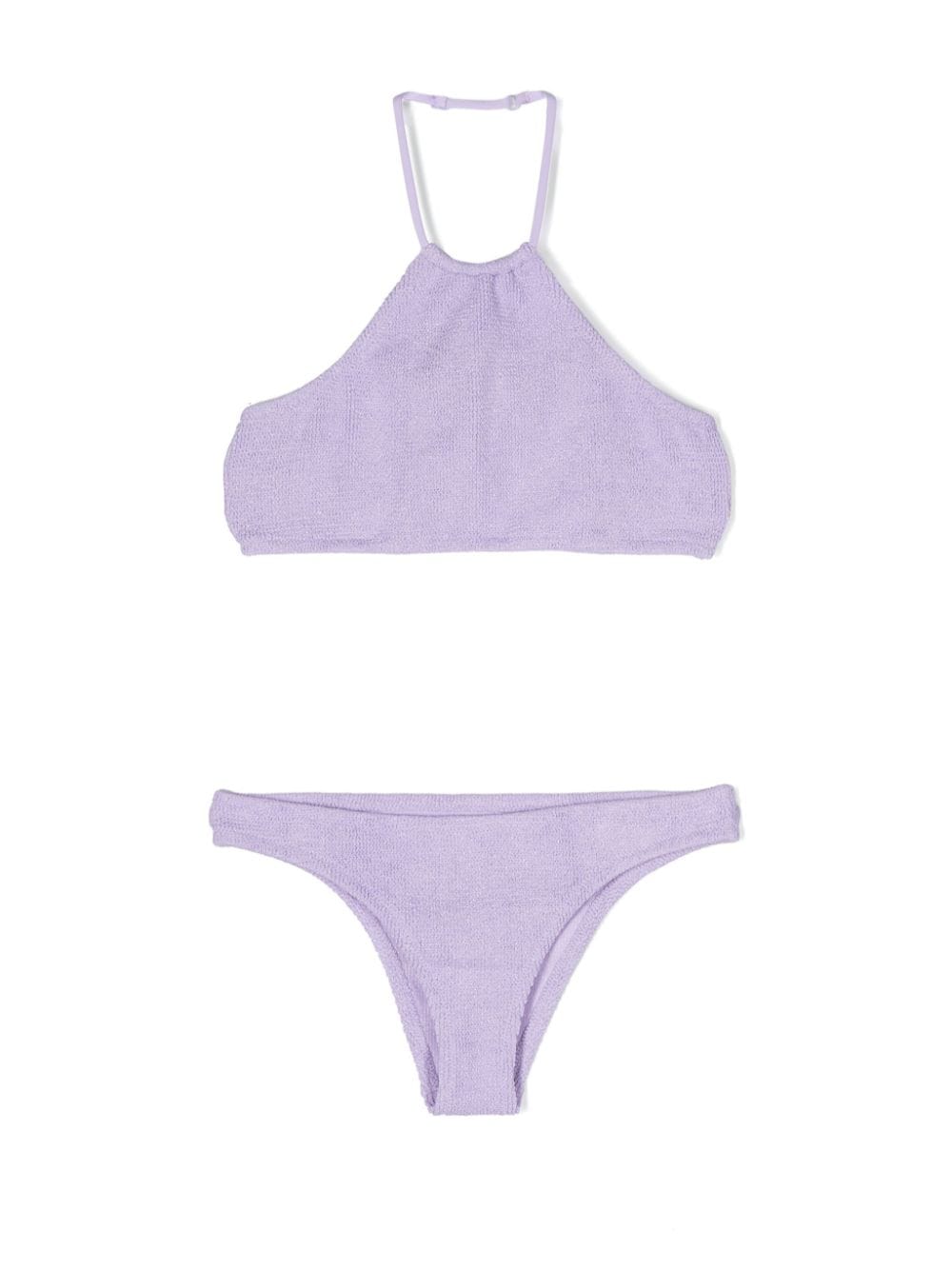 Mc2 Saint Barth Kids' Crinkled-detail Bikini In Purple