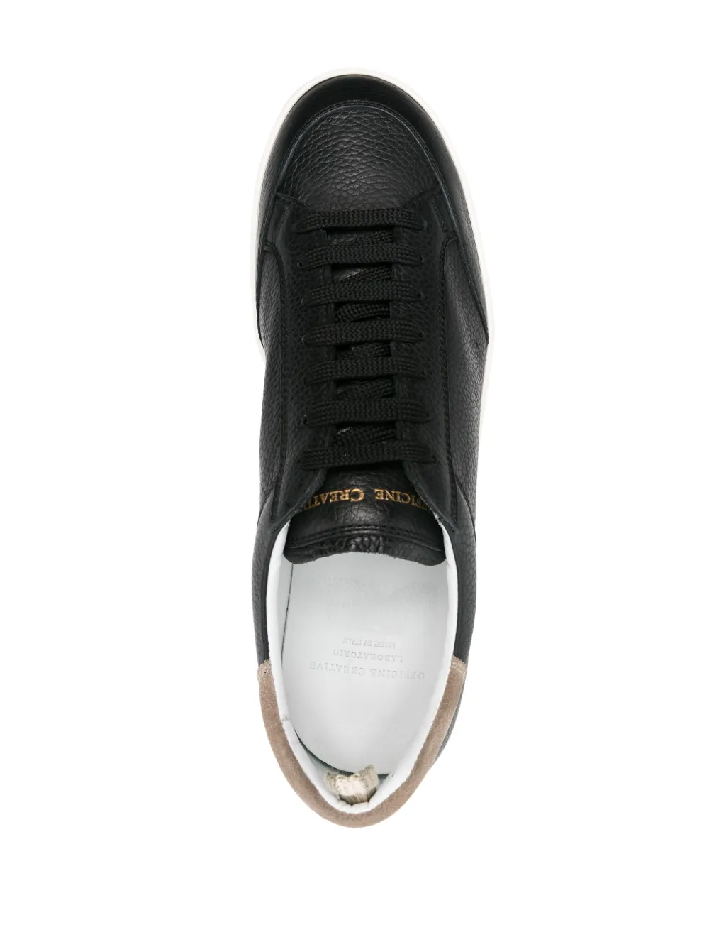 Officine Creative The Dime 001 suède sneakers Zwart