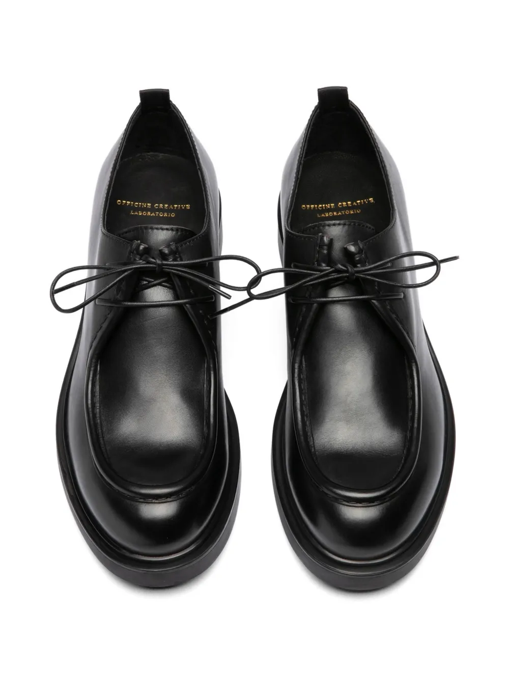 Officine Creative Engineer 002 leren derby schoenen Zwart