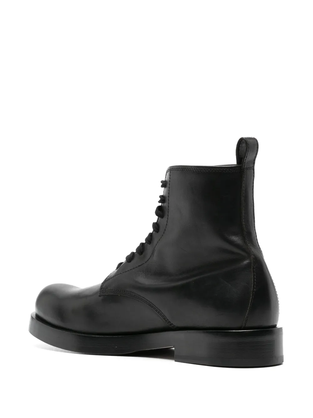 Officine Creative Leren enkellaarzen Zwart