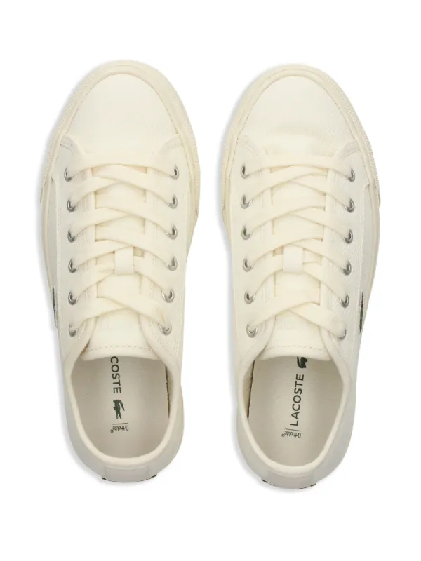 Lacoste Backcourt Canvas Sneakers | White | FARFETCH JO