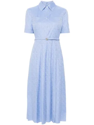Gucci GG Supreme-print Midi Dress | Blue