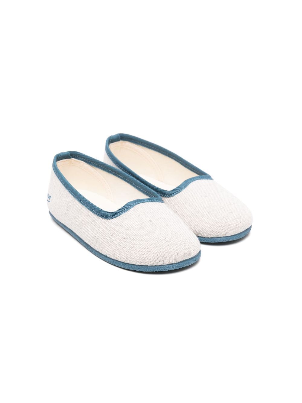 Bonpoint Tenise Logo-embroidered Slippers In White