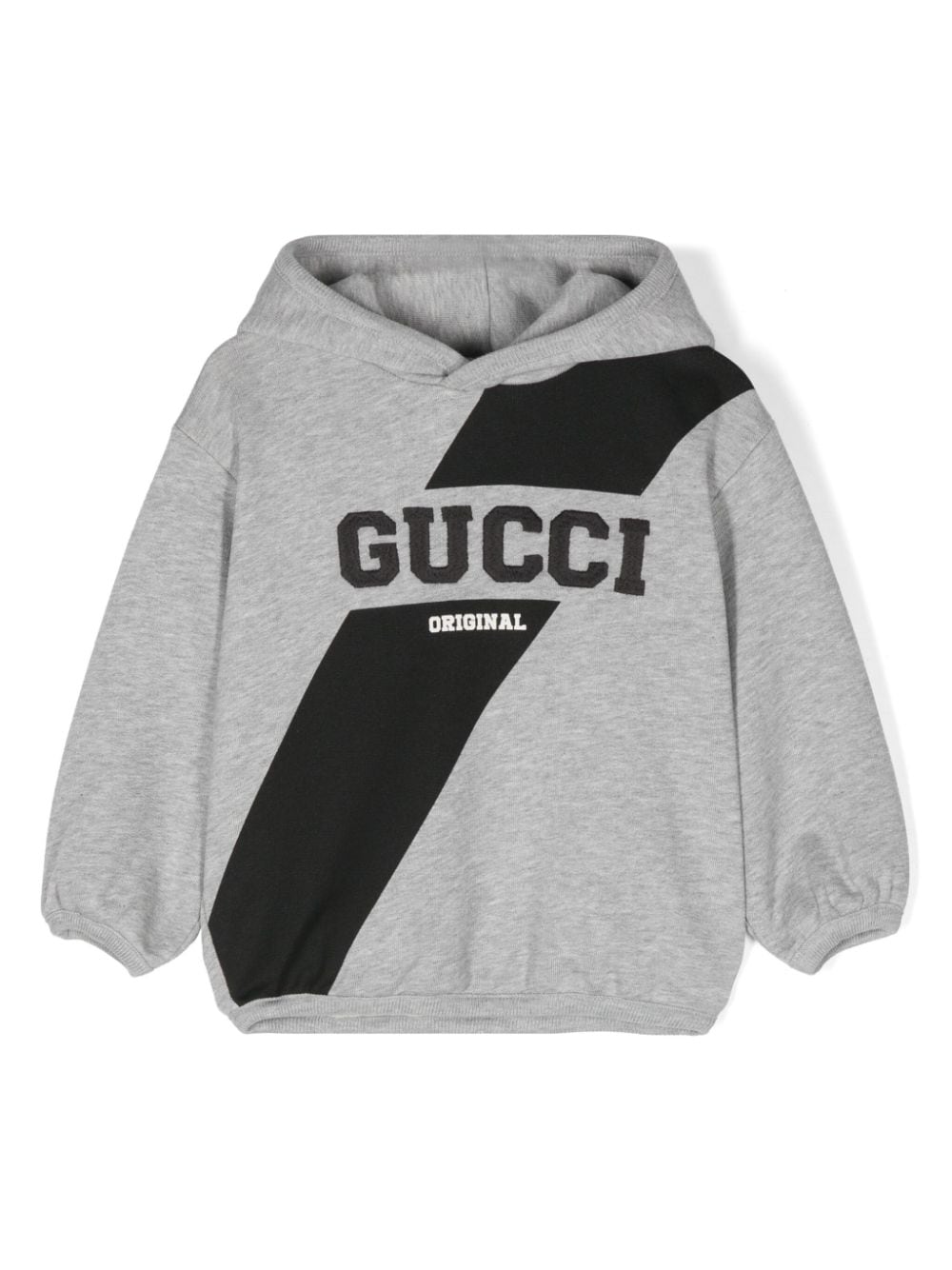 Shop Gucci Cotton Hoodie In Grey