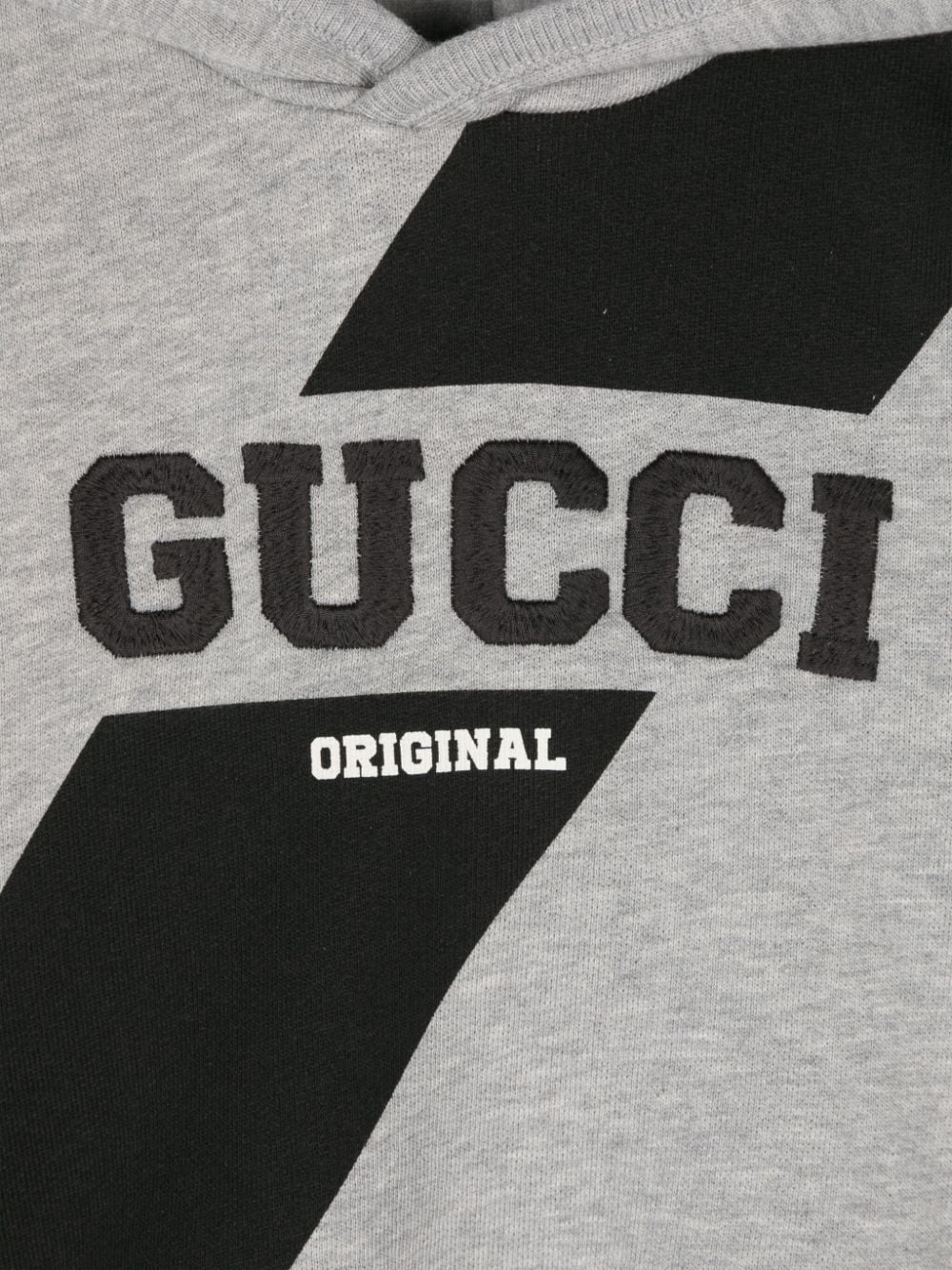 Shop Gucci Cotton Hoodie In Grey