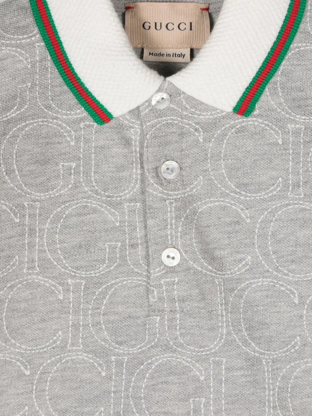  Gucci Kids Logo-embroidered T-shirt - Grey 