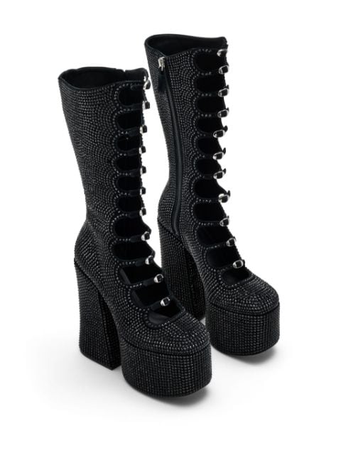 Kiki 160mm rhinestone-embellished boots 