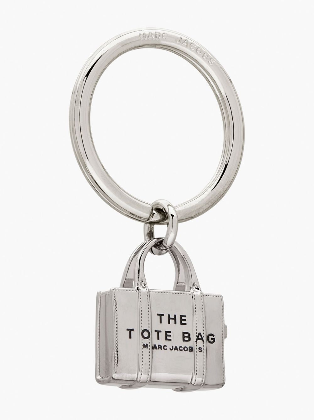 Marc Jacobs The Tote Bag Keyring In Silber