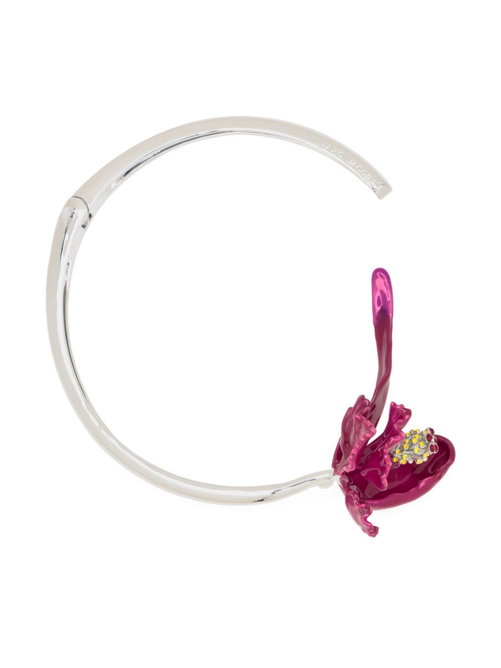 Marc Jacobs The Future Flower-detailing Choker In Metallic
