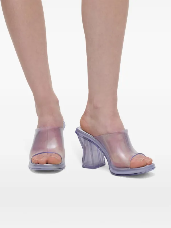 Marc Jacobs x Melissa 90mm transparent-design Mules | Purple