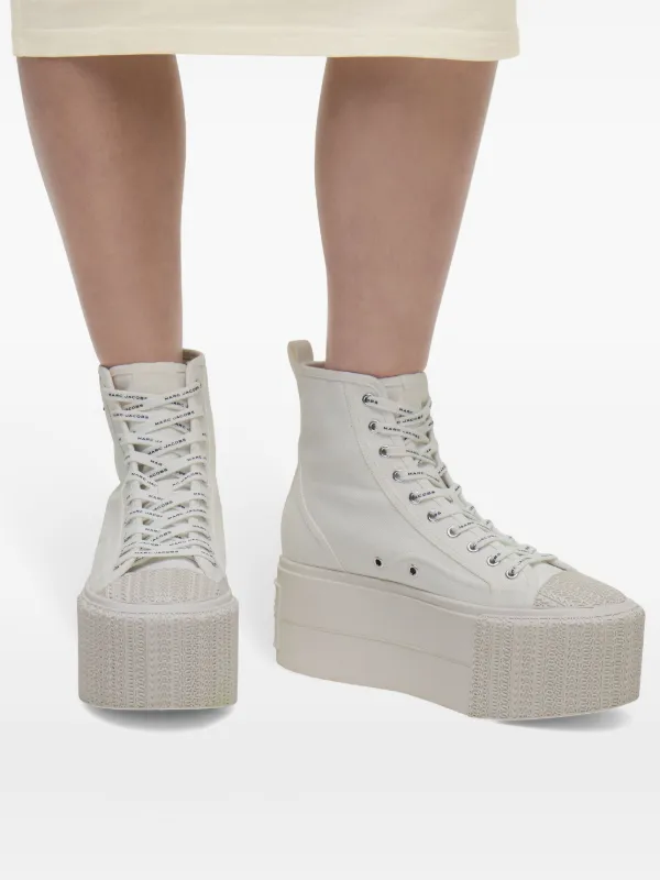 スニーカー The High Top Sneakers - Marc Jacobs - Cotton - White Marc Jacobs The Canvas High-Top Sneakers | Neiman Marcus