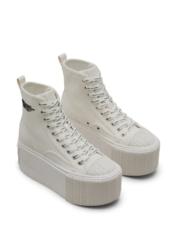 Marc Jacobs logo-embossed Cotton Sneakers | White | FARFETCH