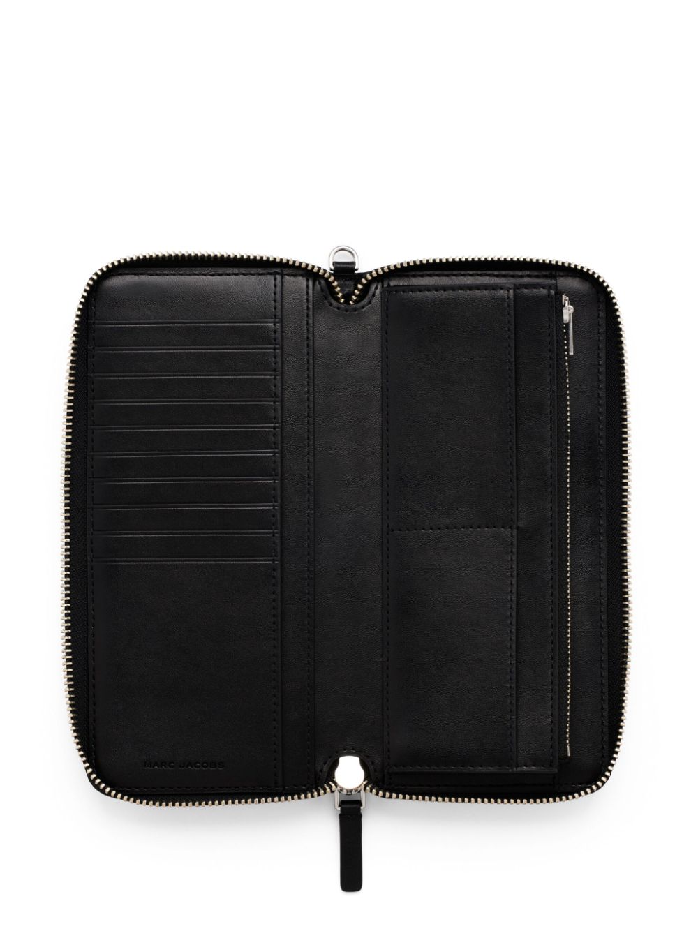 Shop Marc Jacobs Continental Leather Wallet In 黑色