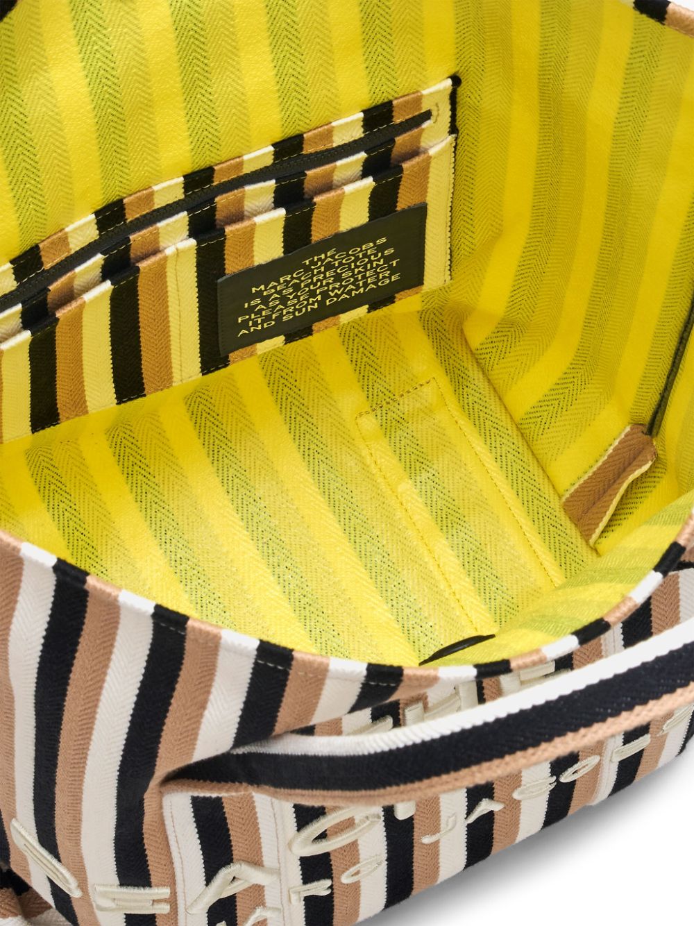 Shop Marc Jacobs The Woven Stripe Beach Tote Bag In 中性色
