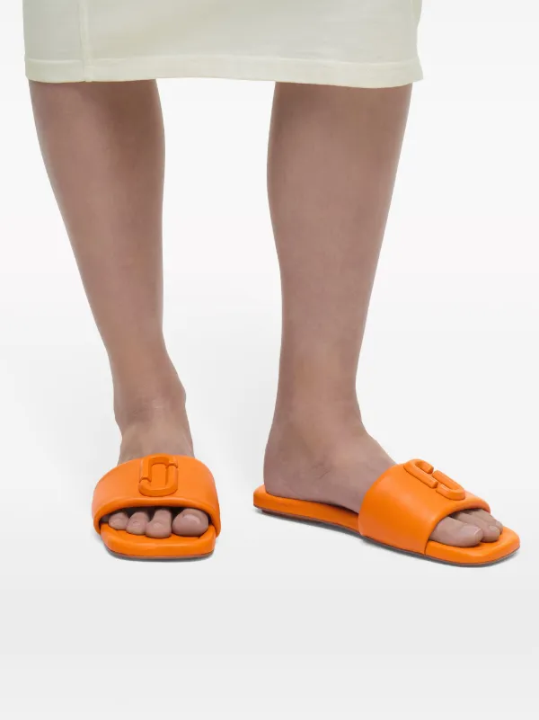 Marc Jacobs logo-plaque Mules | Orange | FARFETCH JO